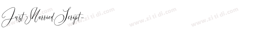 Just Married Script字体转换
